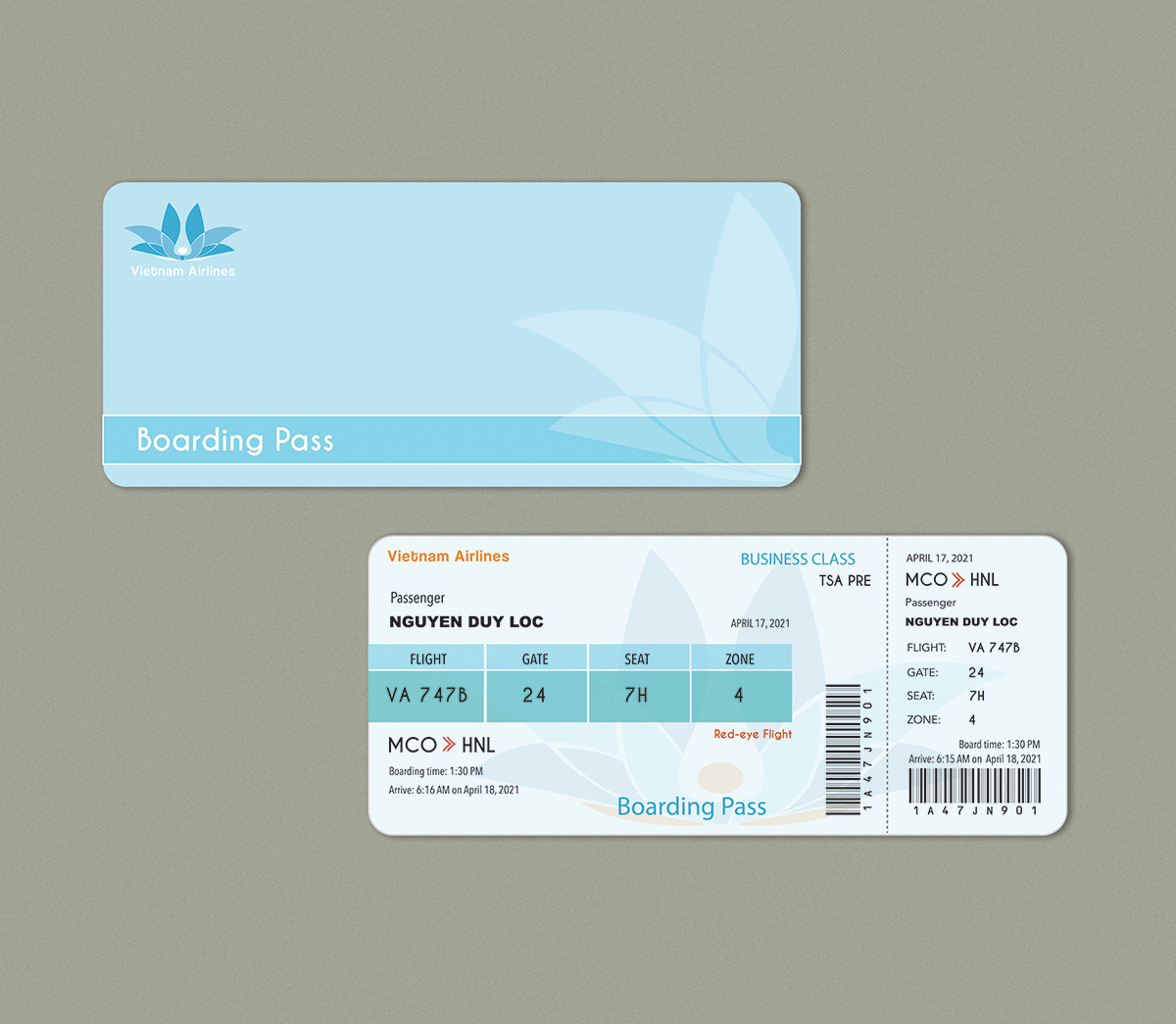 VietNam Airlines Boarding Pass